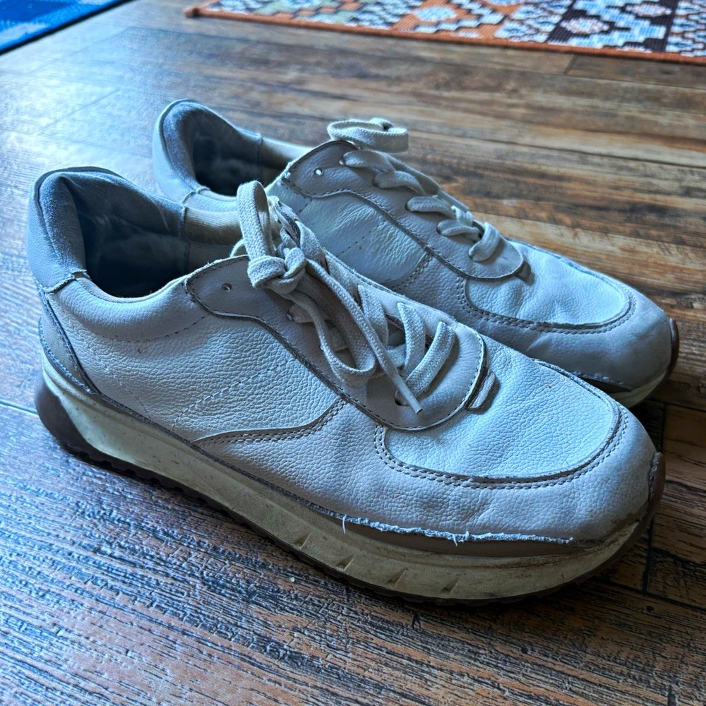 Madewell Kickoff Trainer Sneaker White Low Top Lace-Up Athletic Women's size 8